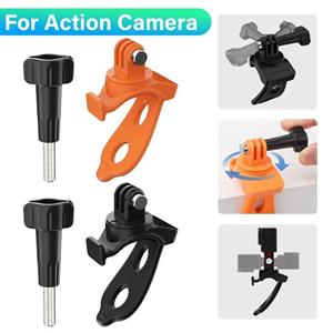JacyaaVigo with Screw Camera Mount Silicone Clamp Holder for GoPro/Insta360/DJI Action oranje