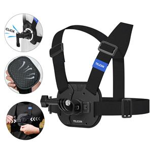Telesin Quick Release Chest Mount voor GoPro, Osmo Action & Insta360