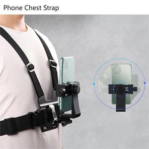 Zhouxuanren Adjustable Chest Strap Smart Phone Belt for Gopro11/10/9/8/DJI/Mobile Phone For iphone 14 Holder B