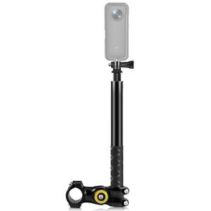 Andoer PULUZ PU817 motorfiets fiets selfie stick stuurmontage camerabeugel 27,9 cm 113,5 cm verstelbaar zwart