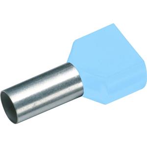 Cimco 187730 Dubbele adereindhulzen 0.25 mm² Deels geïsoleerd Blauw 100 stuk(s)
