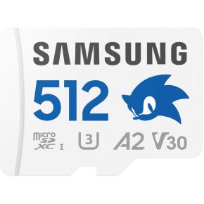 Samsung Sonic the Hedgehog PRO Plus microSD Card 512GB Micro SD-kaart Blauw