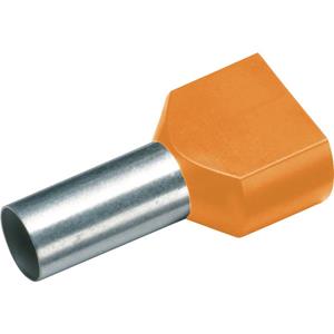Cimco 187732 Dubbele adereindhulzen 0.5 mm² Deels geïsoleerd Oranje 100 stuk(s)