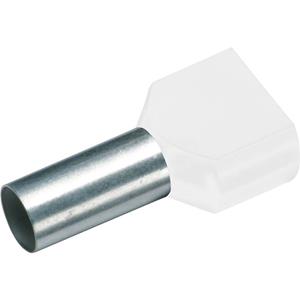 Cimco 187734 Dubbele adereindhulzen 0.75 mm² Deels geïsoleerd Wit 100 stuk(s)