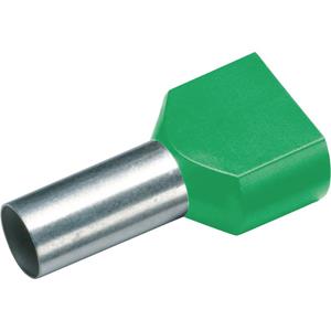 Cimco 187727 Dubbele adereindhulzen 6 mm² Deels geïsoleerd Groen 100 stuk(s)