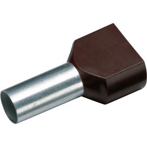 Cimco 187723 Dubbele adereindhulzen 1.5 mm² Deels geïsoleerd Zwart 100 stuk(s)