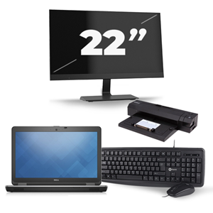 Dell Latitude E6540 - Intel Core i7-4e Generatie - 15 inch - 8GB RAM - 240GB SSD - Windows 11 + 1x 22 inch Monitor