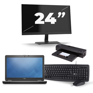 Dell Latitude E6540 - Intel Core i7-4e Generatie - 15 inch - 8GB RAM - 240GB SSD - Windows 11 + 1x 24 inch Monitor