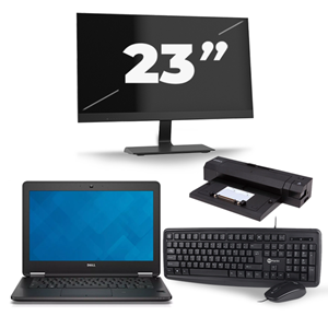 Dell Latitude E7240 - Intel Core i5-4e Generatie - 12 inch - 8GB RAM - 240GB SSD - Windows 11 + 1x 23 inch Monitor