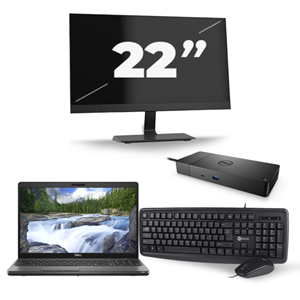Dell Precision 3541 - Intel Core i7-9e Generatie - 15 inch - 16GB RAM - 480GB SSD - Windows 11 + 1x 22 inch Monitor