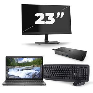 Dell Precision 3541 - Intel Core i7-9e Generatie - 15 inch - 16GB RAM - 480GB SSD - Windows 11 + 1x 23 inch Monitor