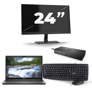 Dell Precision 3541 - Intel Core i7-9e Generatie - 15 inch - 16GB RAM - 480GB SSD - Windows 11 + 1x 24 inch Monitor