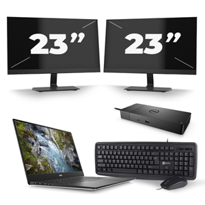 Dell Precision 5530 - Intel Core i7-8e Generatie - 15 inch - 16GB RAM - 480GB SSD - Windows 11 + 2x 23 inch Monitor