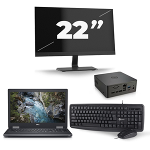 Dell Precision 7530 - Intel Core i7-8e Generatie - 15 inch - 16GB RAM - 480GB SSD - Windows 11 + 1x 22 inch Monitor