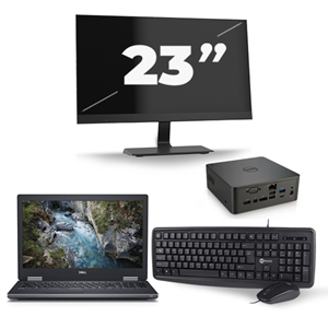 Dell Precision 7530 - Intel Core i7-8e Generatie - 15 inch - 16GB RAM - 480GB SSD - Windows 11 + 1x 23 inch Monitor