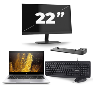 HP EliteBook 840 G5 - Intel Core i5-8e Generatie - 14 inch - 16GB RAM - 480GB SSD - Windows 11 + 1x 22 inch Monitor