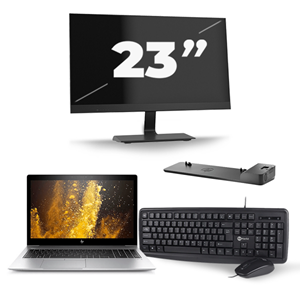 HP EliteBook 850 G5 - Intel Core i7-8e Generatie - 15 inch - 16GB RAM - 480GB SSD - Windows 11 + 1x 23 inch Monitor