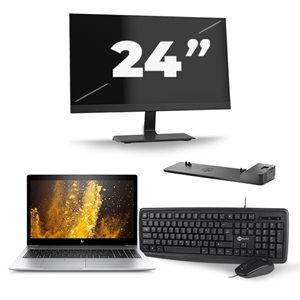 HP EliteBook 850 G5 - Intel Core i7-8e Generatie - 15 inch - 16GB RAM - 480GB SSD - Windows 11 + 1x 24 inch Monitor