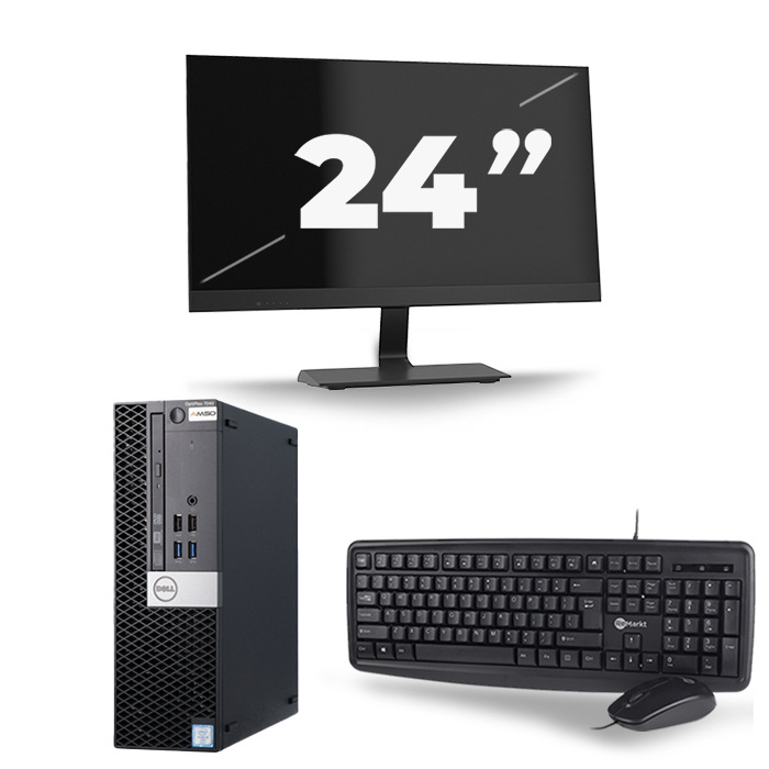Dell Optiplex 7040 SFF - Intel Core i5-6e Generatie - 8GB RAM - 256GB SSD - Windows 11 + 1x 24 inch Monitor