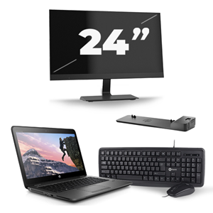 HP ZBook 14u G4 - Intel Core i7-7e Generatie - 14 inch - 16GB RAM - 480GB SSD - Windows 11 + 1x 24 inch Monitor