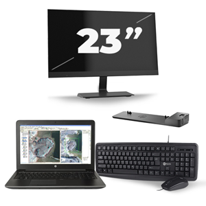HP ZBook 15 G3 - Intel Core i7-6e Generatie - 15 inch - 16GB RAM - 480GB SSD - Windows 11 + 1x 23 inch Monitor