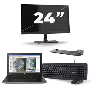 HP ZBook 15 G3 - Intel Core i7-6e Generatie - 15 inch - 16GB RAM - 480GB SSD - Windows 11 + 1x 24 inch Monitor