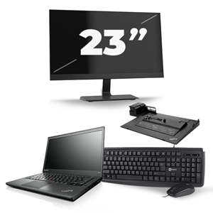 Lenovo ThinkPad T440s - Intel Core i5-4e Generatie - 14 inch - 8GB RAM - 256GB SSD - Windows 11 + 1x 23 inch Monitor
