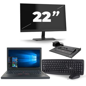 Lenovo ThinkPad X260 - Intel Core i5-6e Generatie - 12 inch - 8GB RAM - 240GB SSD - Windows 11 + 1x 22 inch Monitor