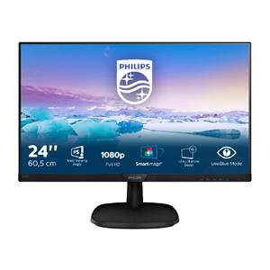 Philips 243V7QDSB - 24 inch - 1920x1080 - DVI - HDMI - VGA - Zwart