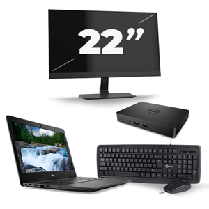 Dell Latitude 3490 - Intel Core i3-8e Generatie - 14 inch - 8GB RAM - 240GB SSD - Windows 11 + 1x 22 inch Monitor