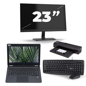 Dell Latitude 5280 - Intel Core i3-7e Generatie - 12 inch - 8GB RAM - 240GB SSD - Windows 11 + 1x 23 inch Monitor