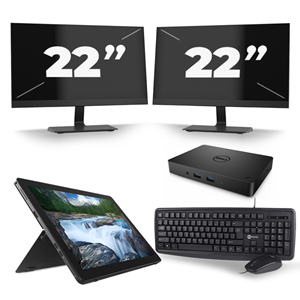 Dell Latitude 5290 - Intel Core i5-8e Generatie - 12 inch - 16GB RAM - 480GB SSD - Windows 11 + 2x 22 inch Monitor