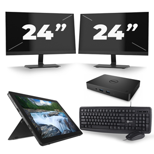 Dell Latitude 5290 - Intel Core i5-8e Generatie - 12 inch - 16GB RAM - 480GB SSD - Windows 11 + 2x 24 inch Monitor