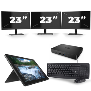 Dell Latitude 5290 - Intel Core i5-8e Generatie - 12 inch - 16GB RAM - 480GB SSD - Windows 11 + 3x 23 inch Monitor