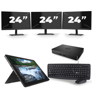 Dell Latitude 5290 - Intel Core i5-8e Generatie - 12 inch - 16GB RAM - 480GB SSD - Windows 11 + 3x 24 inch Monitor