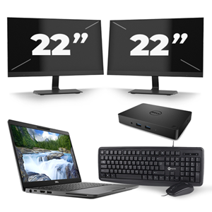 Dell Latitude 5300 - Intel Core i7-8e Generatie - 13 inch - 16GB RAM - 480GB SSD - Windows 11 + 2x 22 inch Monitor