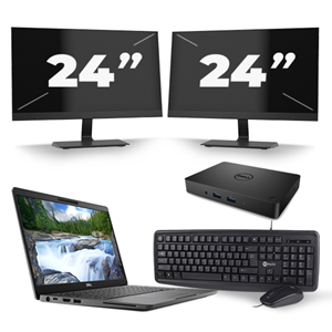 Dell Latitude 5300 - Intel Core i7-8e Generatie - 13 inch - 16GB RAM - 480GB SSD - Windows 11 + 2x 24 inch Monitor