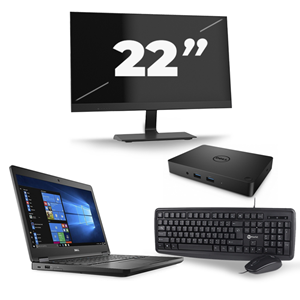 Dell Latitude 5480 - Intel Core i3-7e Generatie - 14 inch - 8GB RAM - 240GB SSD - Windows 11 + 1x 22 inch Monitor