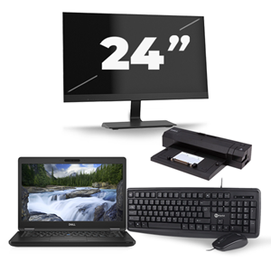 Dell Latitude 5491 - Intel Core i5-8e Generatie - 14 inch - 16GB RAM - 480GB SSD - Windows 11 + 1x 24 inch Monitor
