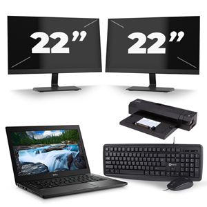 Dell Latitude 7280 - Intel Core i7-7e Generatie - 12 inch - 16GB RAM - 480GB SSD - Windows 11 + 2x 22 inch Monitor