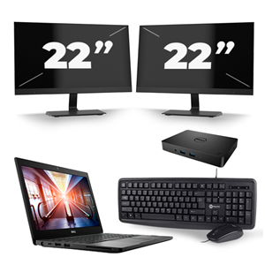Dell Latitude 7290 - Intel Core i7-8e Generatie - 12 inch - 16GB RAM - 480GB SSD - Windows 11 + 2x 22 inch Monitor