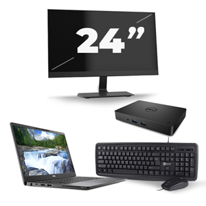 Dell Latitude 7300 - Intel Core i5-8e Generatie - 13 inch - 16GB RAM - 480GB SSD - Windows 11 + 1x 24 inch Monitor