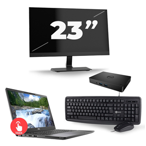 Dell Latitude 7300 - Intel Core i5-8e Generatie - 13 inch - Touch - 16GB RAM - 512GB SSD - Windows 11 Home + 1x 23 inch Monitor