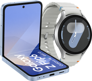Samsung Galaxy Z Flip 6 512GB Blauw 5G +  Galaxy Watch 7 Zilver 44mm