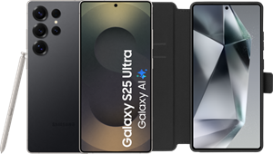 Samsung Galaxy S25 Ultra 512GB Zwart 5G + BlueBuilt Book Case Zwart