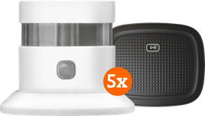 Klikaanklikuit Rookmelder ZSDR-850 (3 jaar) 5-Pack + Smart Bridge