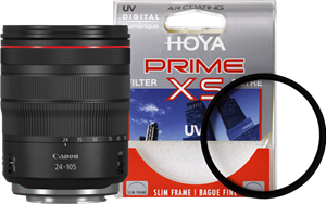 Canon RF 24-105mm f/4L IS USM + Hoya UV Filter