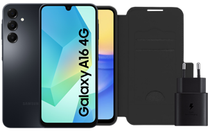 Samsung Galaxy A16 128GB Zwart 4G + Accessoirepakket