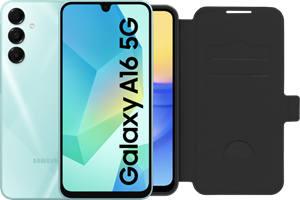 Samsung Galaxy A16 128GB Groen 5G + BlueBuilt Book Case Zwart