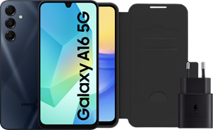 Samsung Galaxy A16 128GB Donkerblauw 5G + Accessoirepakket
